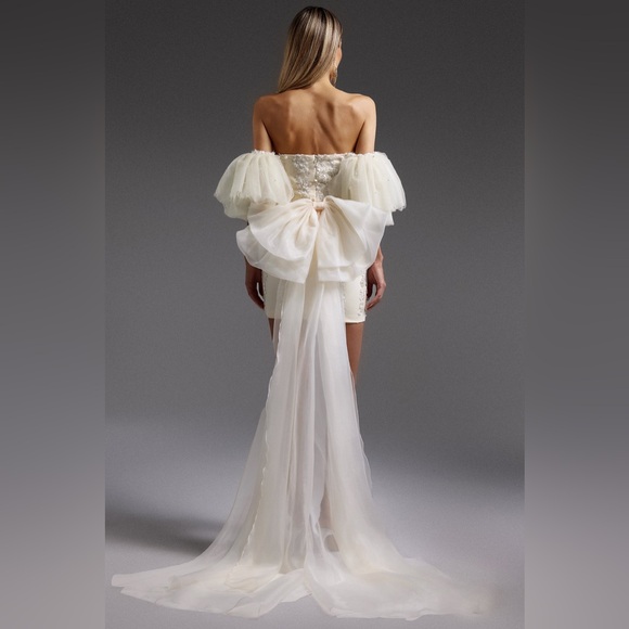 Bella Barnett Emma Off-the-Shoulder Sequin Streaking Mini Dress - Picture 4 of 10